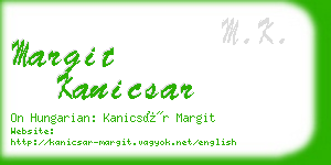 margit kanicsar business card